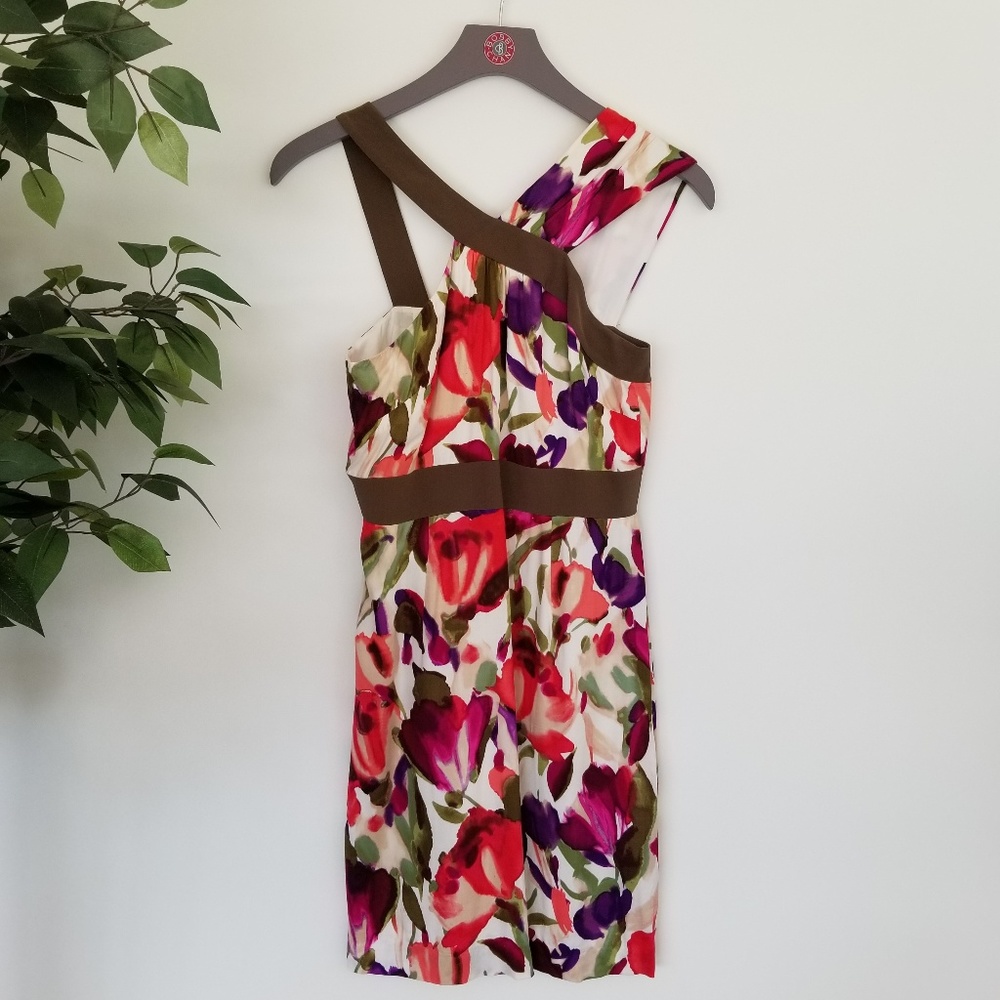 Antonio Melani Silk Floral Cocktail Dress